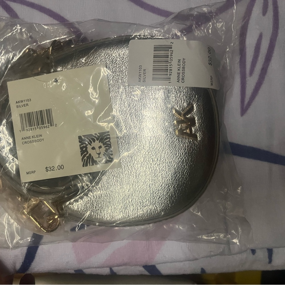 Anne Klein Silver Crossbody Bag